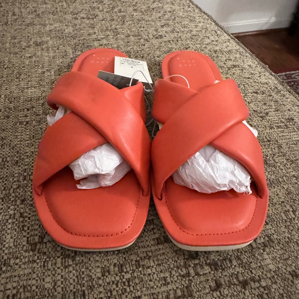 a new day (by Target) Women's Orange Slide Sandals Sz 9 NWT